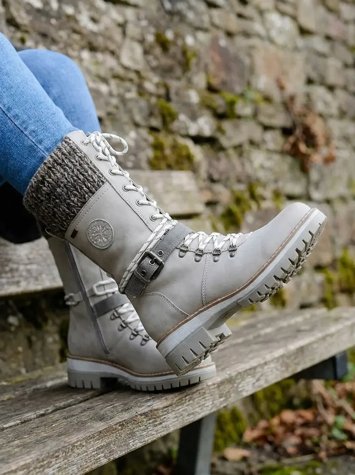 FrostLuxe™ - Waterproof Calf-High Lace-Up Boots