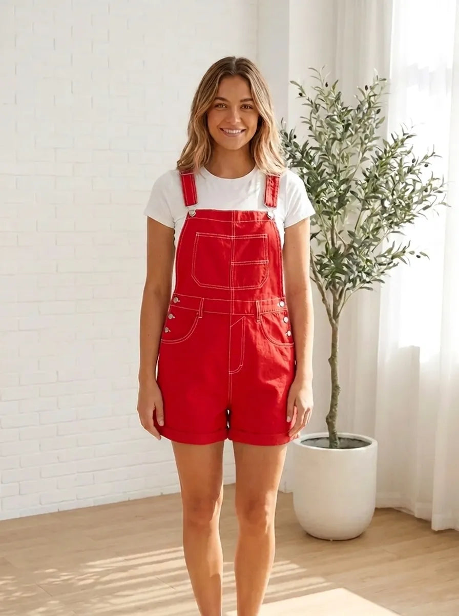 Remita | Bib Shorts with Pockets and Buttons