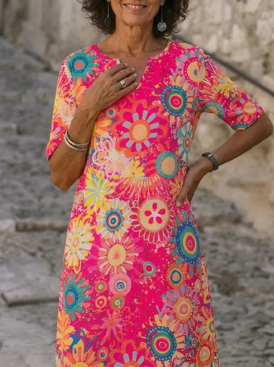 Beth™ - Colorful Floral Dress