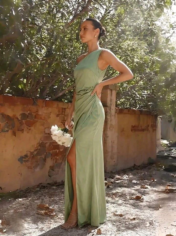 Women's One-Shoulder Maxi Dress