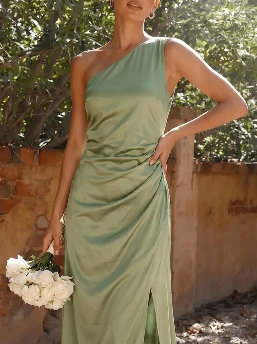 Women's One-Shoulder Maxi Dress