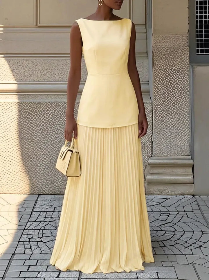 Celeste | Pleated Maxi Dress