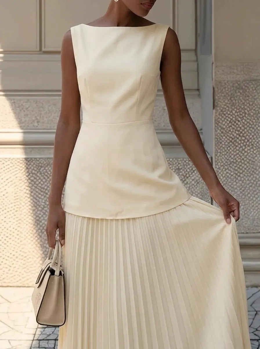 Celeste | Pleated Maxi Dress