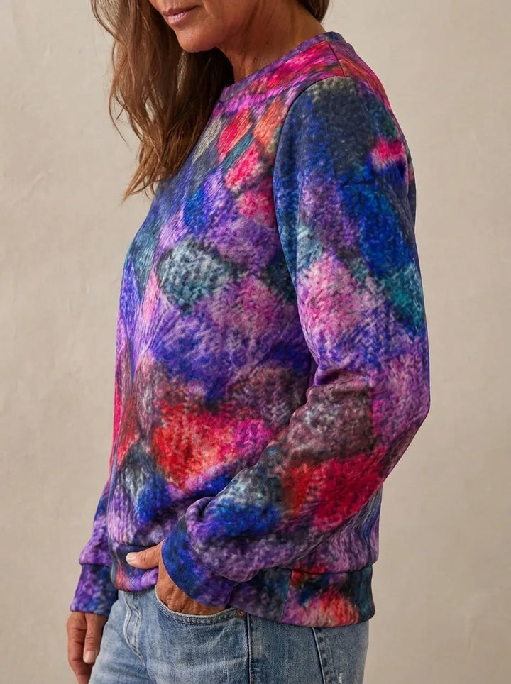 Jessi | Cozy, Loose-Fit Sweater with Diamond Pattern
