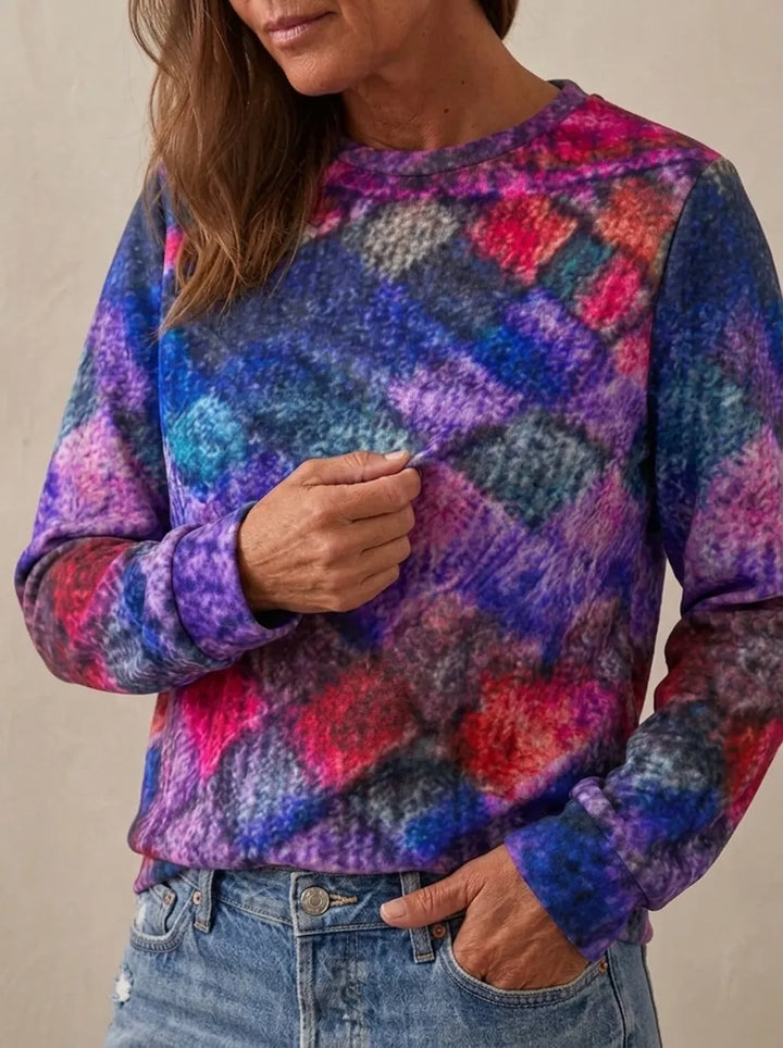 Jessi | Cozy, Loose-Fit Sweater with Diamond Pattern