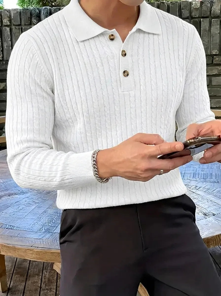 Brit & Boho™️ | Ribbed Knit Sweater Shirt