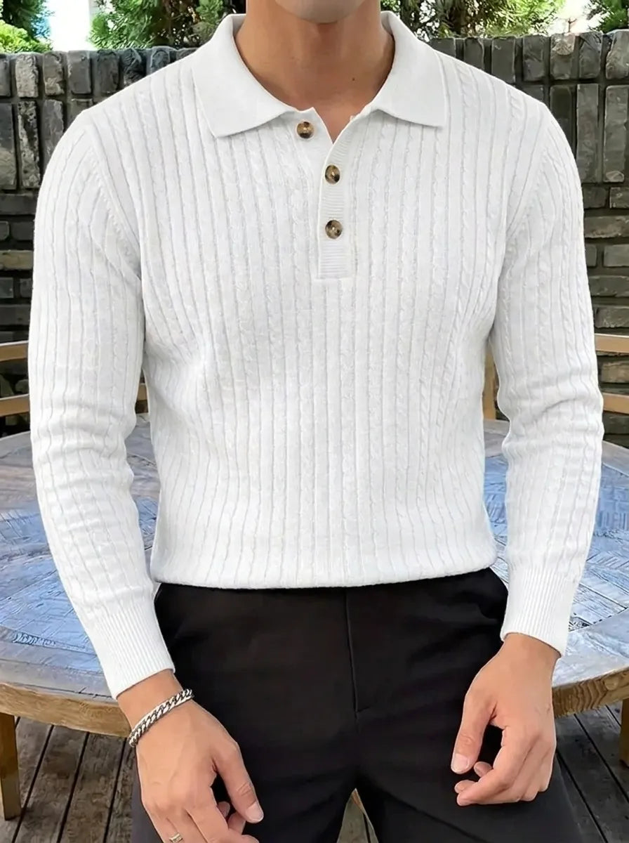 Brit & Boho™️ | Ribbed Knit Sweater Shirt