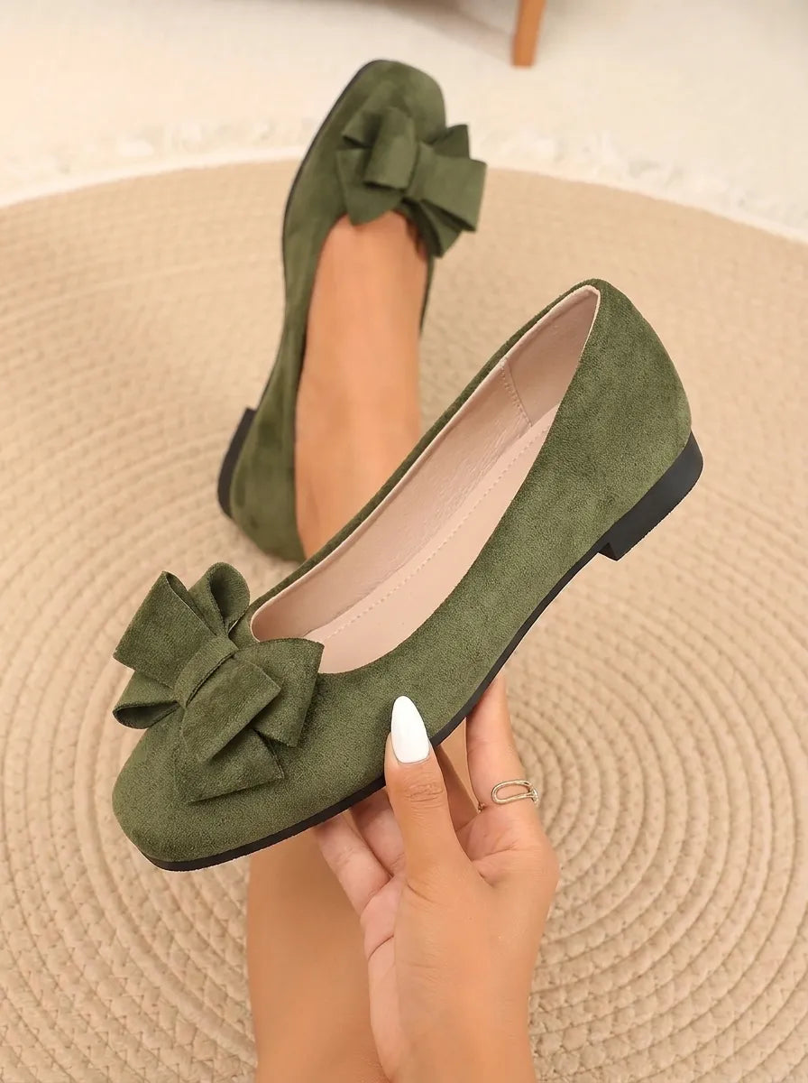 Chic Women's Bow Shoes with Stylish Chunky Heels