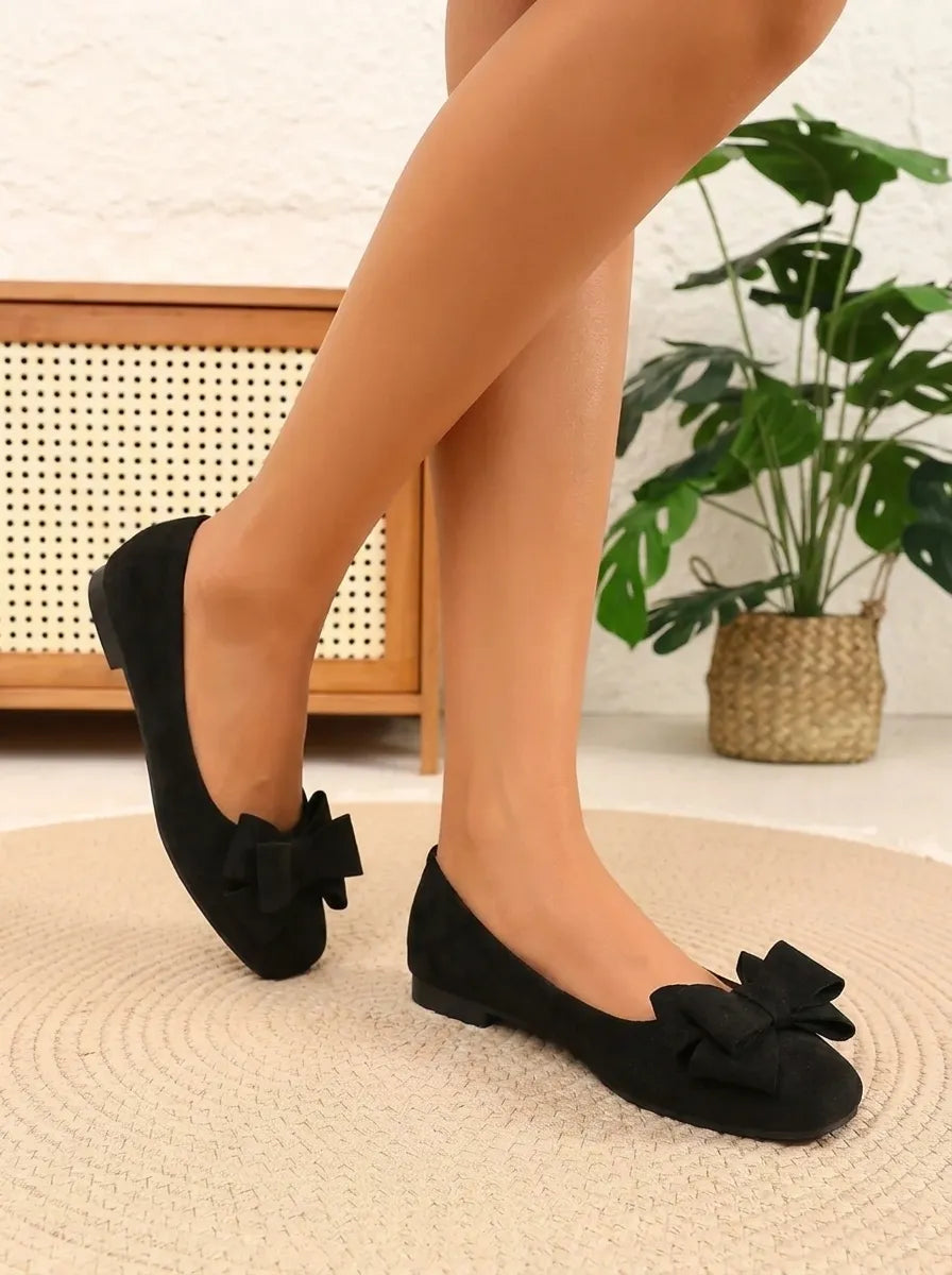 Chic Women's Bow Shoes with Stylish Chunky Heels