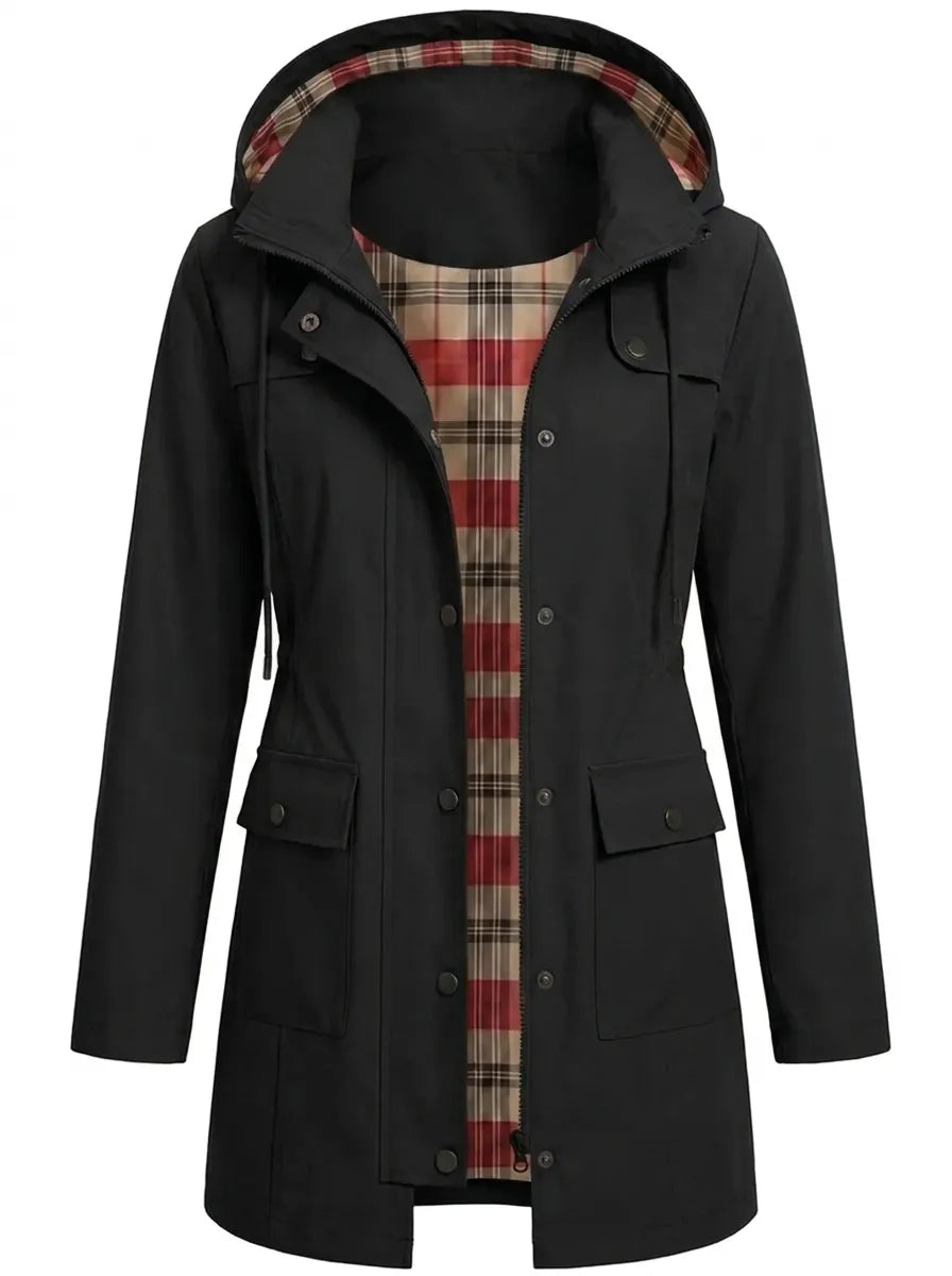 Francesca | Women's Hooded Parka with Buttons and Pockets