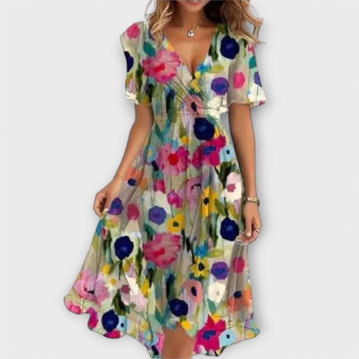 Annegret | Casual V-neck Dress