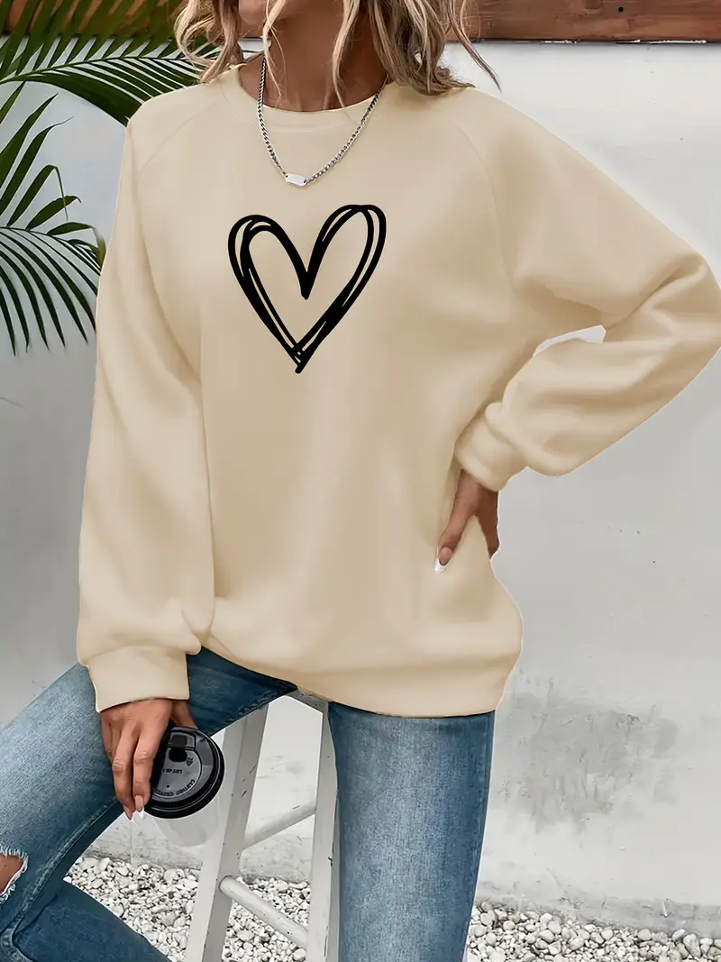Heartzone - Casual Sweatshirt with Heart Motif