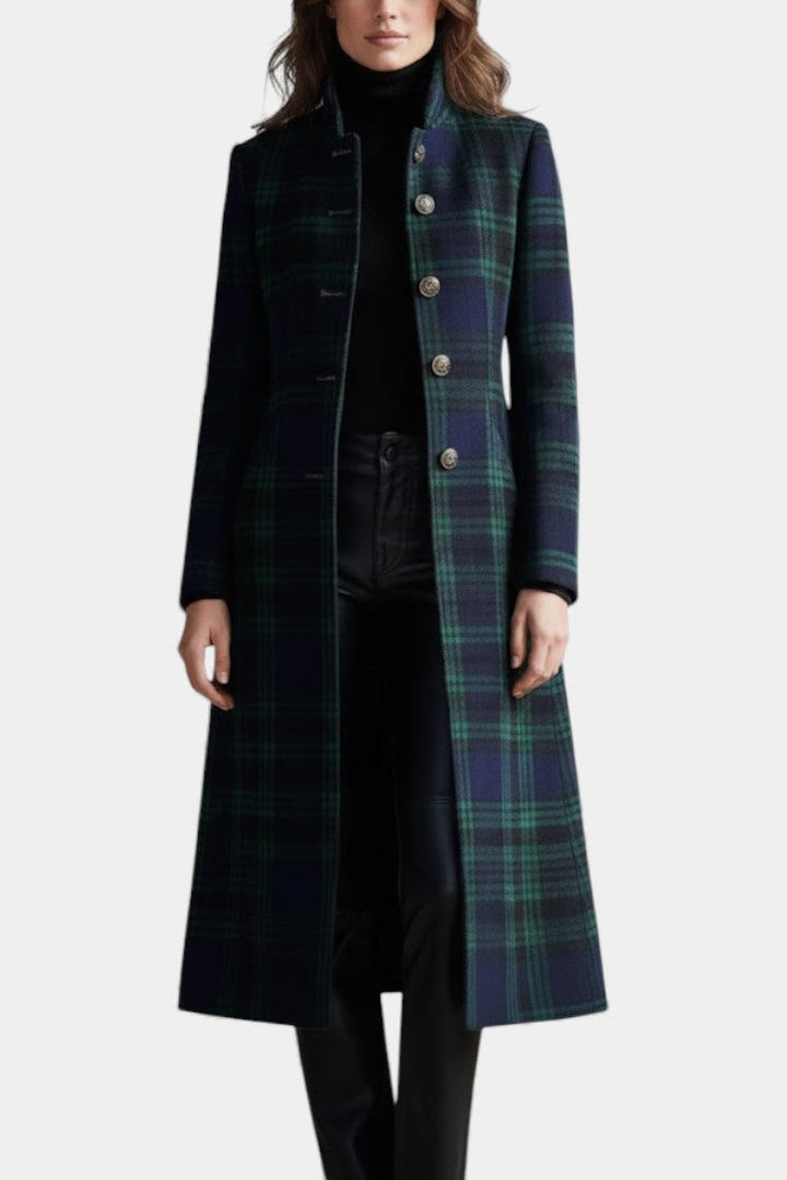 Milton | Two-Tone Plaid Midi Coat