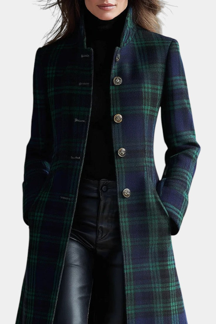 Milton | Two-Tone Plaid Midi Coat
