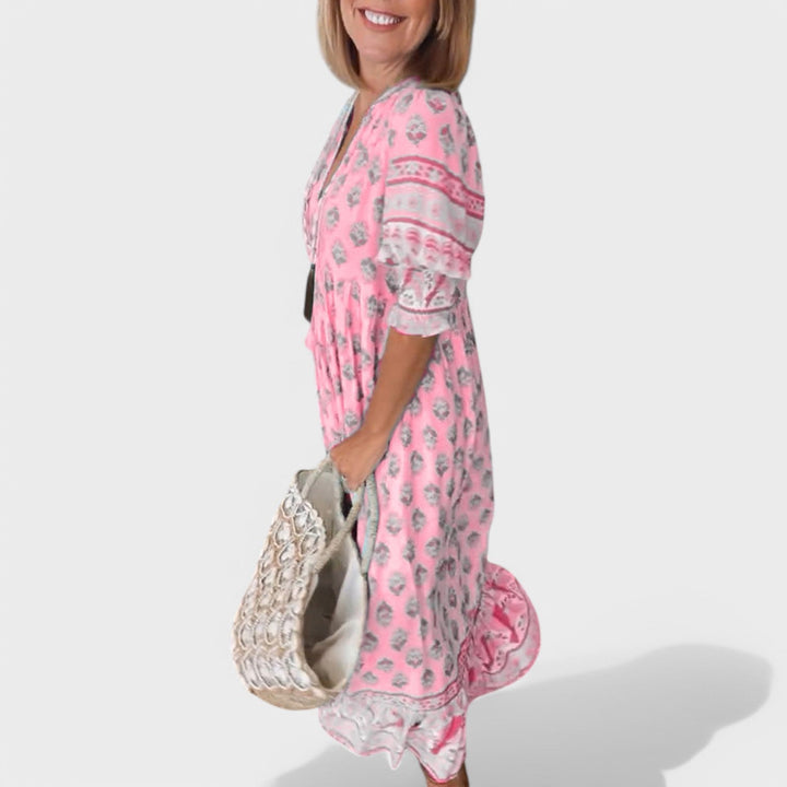 Marlena | V-Neck A-Line Dress