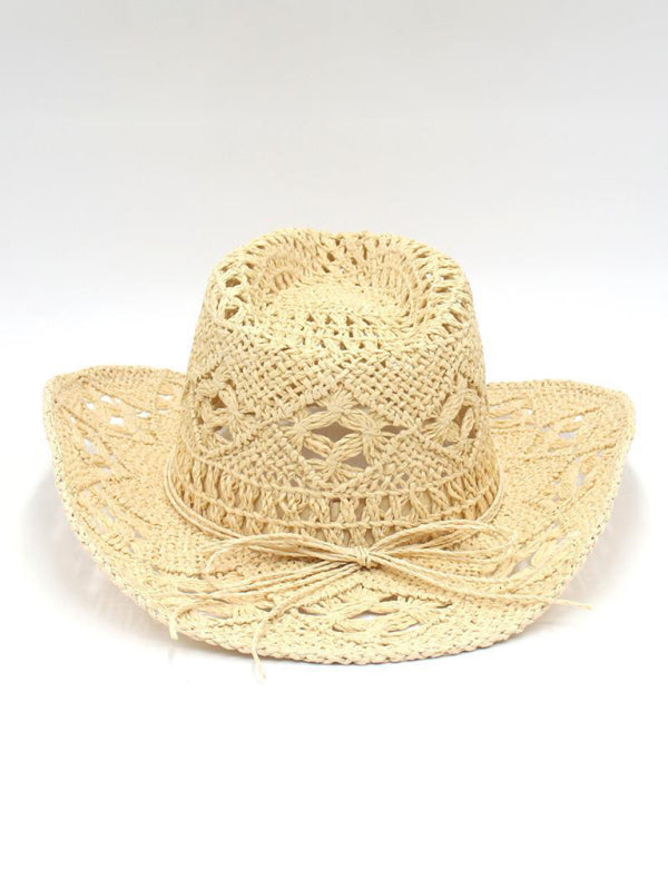 Handgestrickter Jazzhut im Cowboy-Stil mit erhöhtem Rand