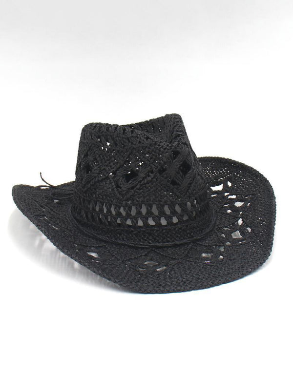 Handgestrickter Jazzhut im Cowboy-Stil mit erhöhtem Rand