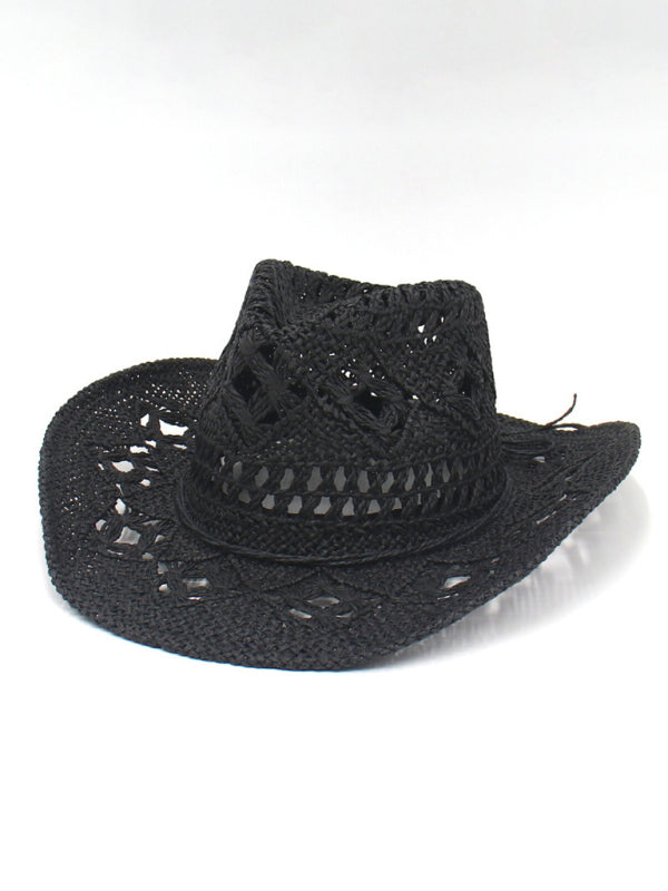 Handgestrickter Jazzhut im Cowboy-Stil mit erhöhtem Rand