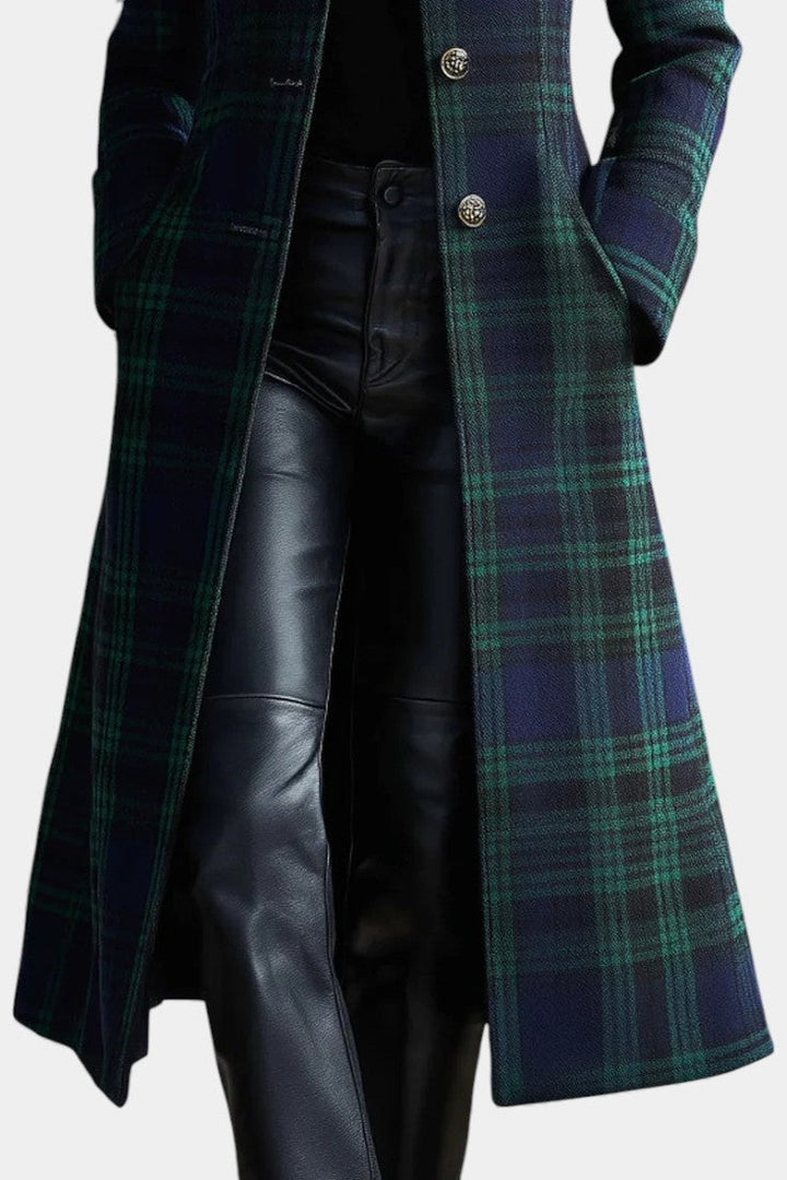 Milton | Two-Tone Plaid Midi Coat
