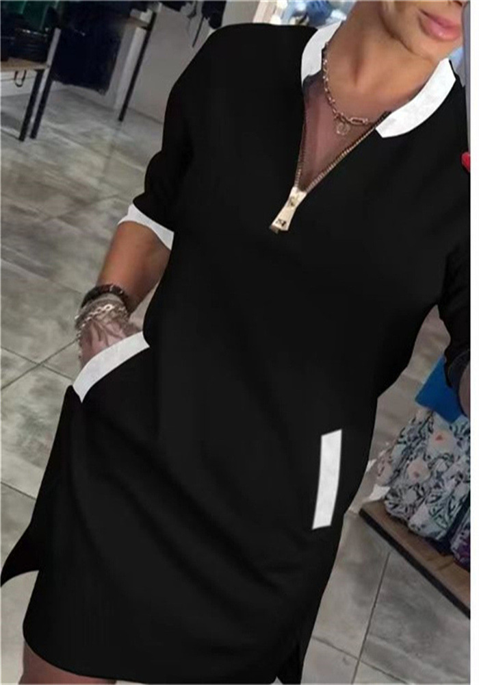 Bertha™ - Chic Long-Sleeve Dress