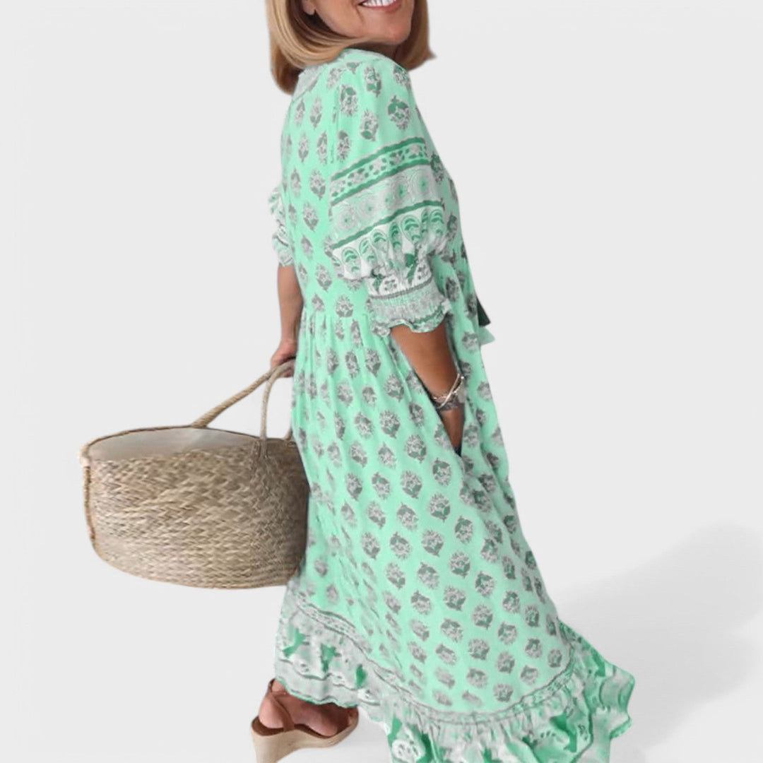 Marlena | V-Neck A-Line Dress