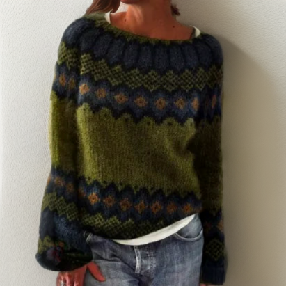 Shaila | Elegant Sweater With Geometric Pattern