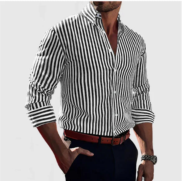 Riley™ - Elegant Striped Shirt