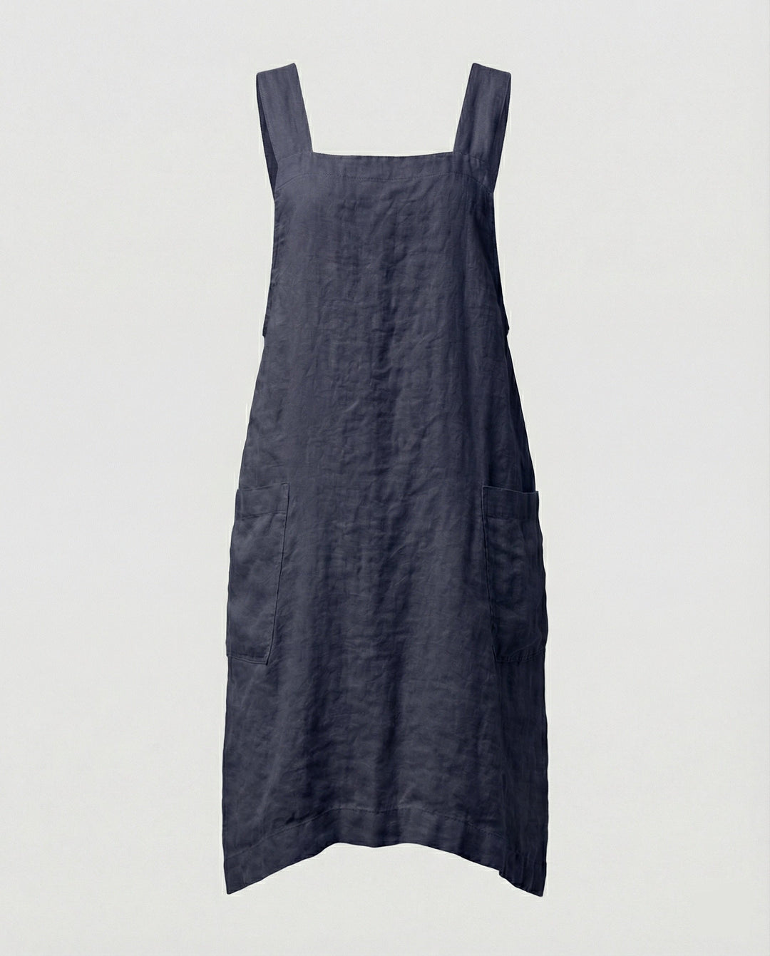 Heidi | Damen Midi Schürzenkleid mit quadratischem Ausschnitt und Taschen