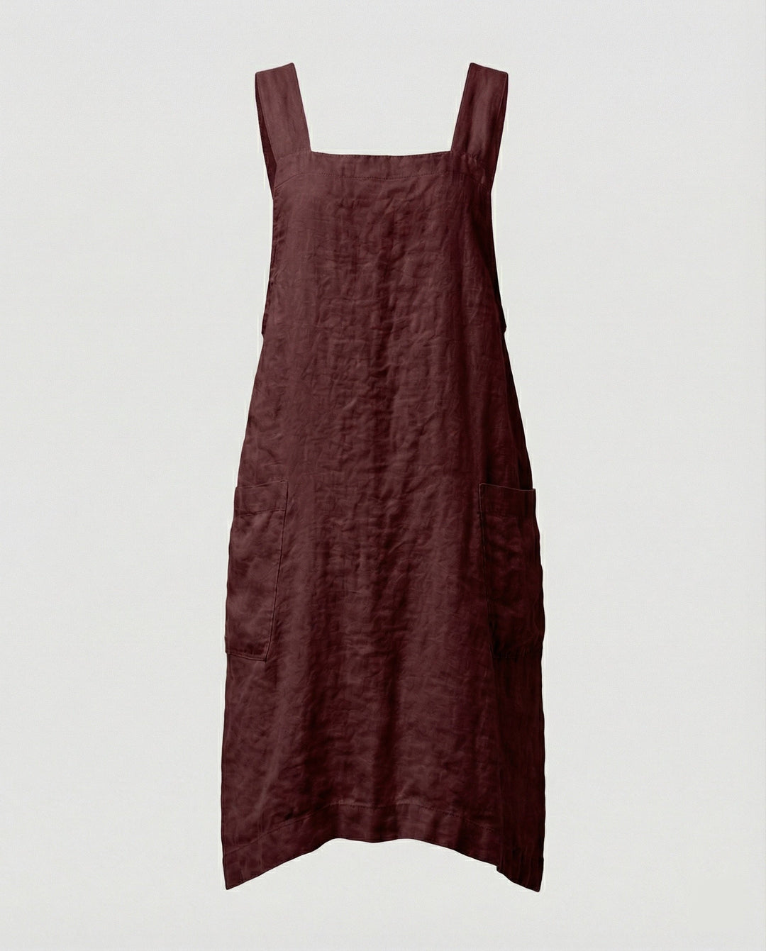 Heidi | Damen Midi Schürzenkleid mit quadratischem Ausschnitt und Taschen