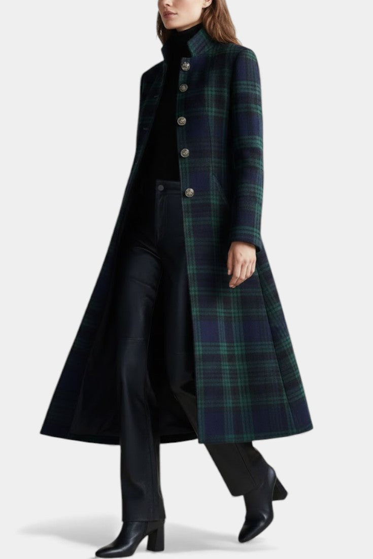 Milton | Two-Tone Plaid Midi Coat