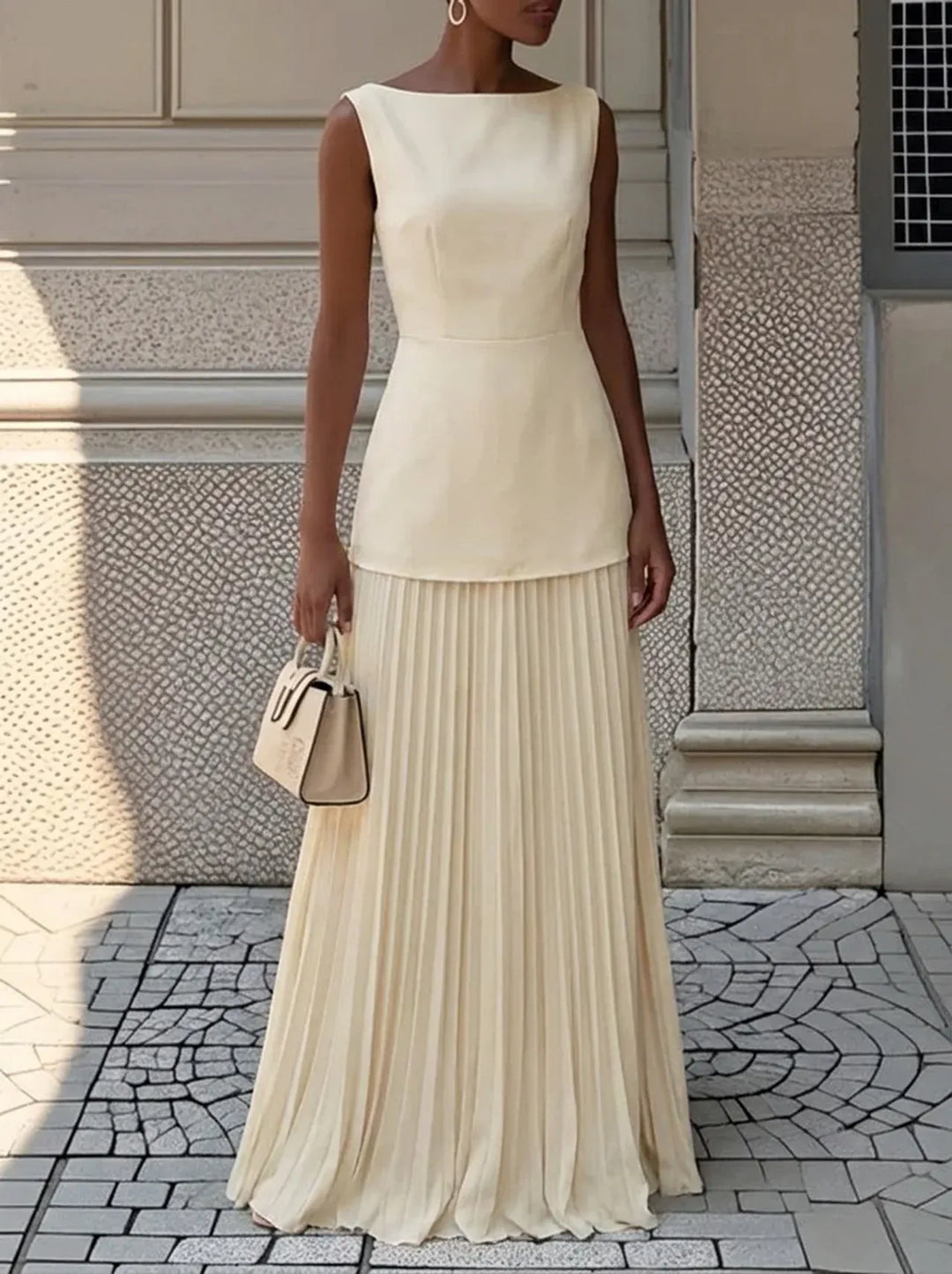 Celeste | Pleated Maxi Dress