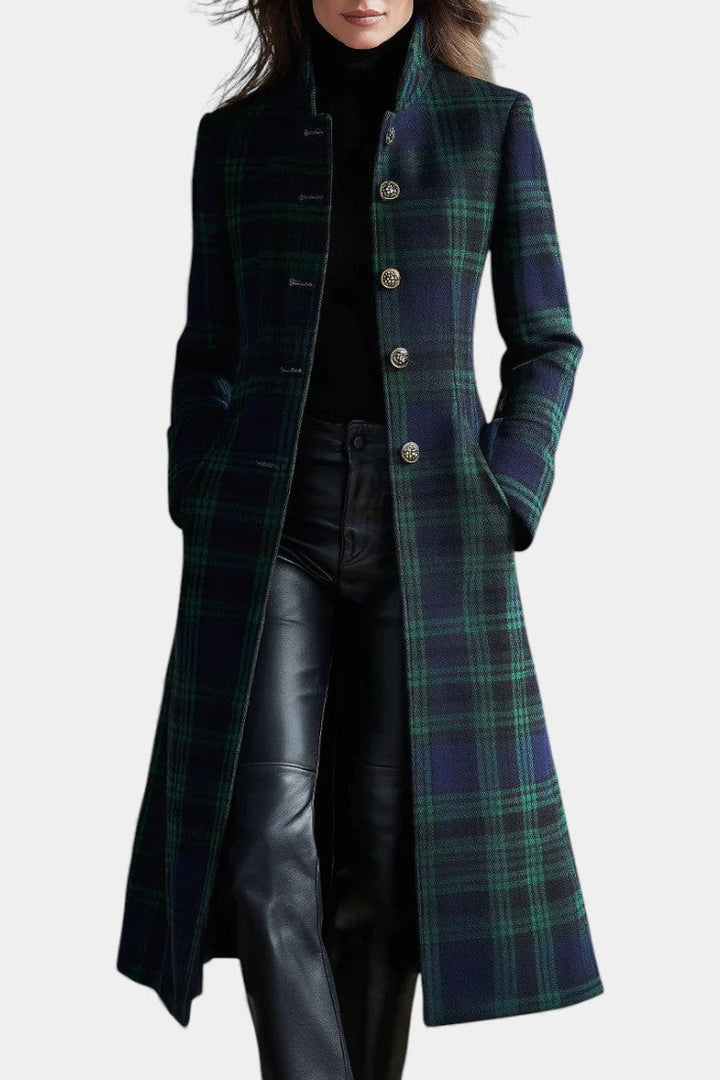 Milton | Two-Tone Plaid Midi Coat