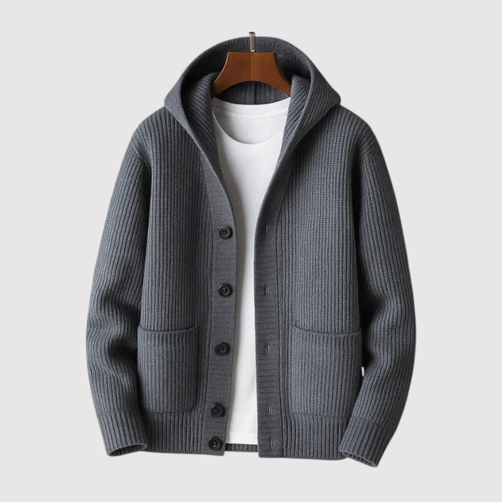 HIDEAKI | Luxurious Hooded Cardigan