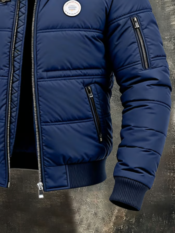 Men's Vintage Insulated Outdoor Jacket - Warm and Padded