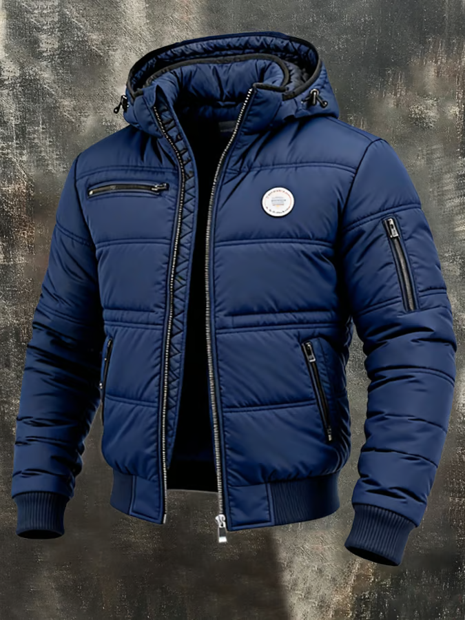 Men's Vintage Insulated Outdoor Jacket - Warm and Padded