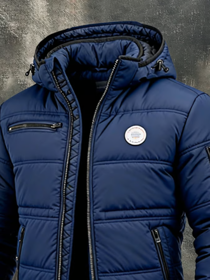 Men's Vintage Insulated Outdoor Jacket - Warm and Padded