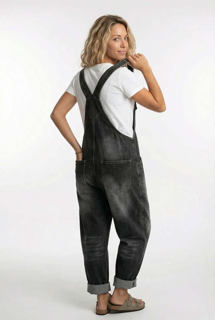 Noelia™ - Versatile Adjustable Buckle Denim Overalls