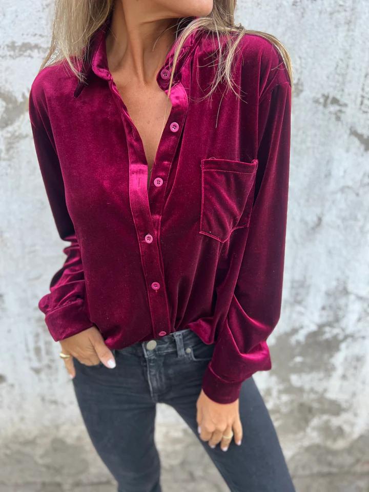 Isabella - Velvet Blouse