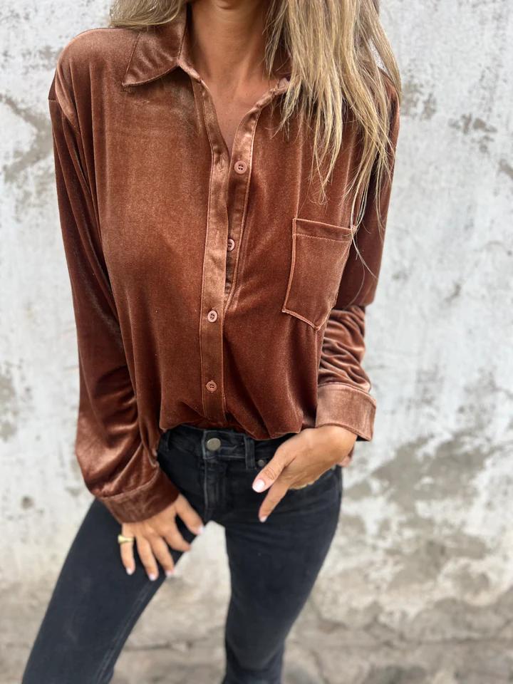 Isabella - Velvet Blouse