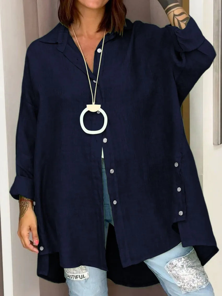 Sophia™ - Oversized Button-Up Shirt