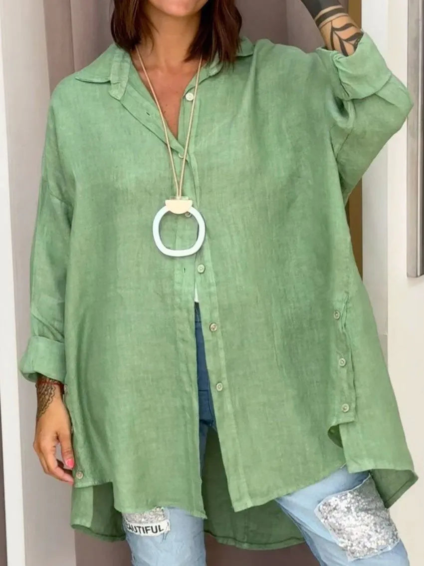 Sophia™ - Oversized Button-Up Shirt