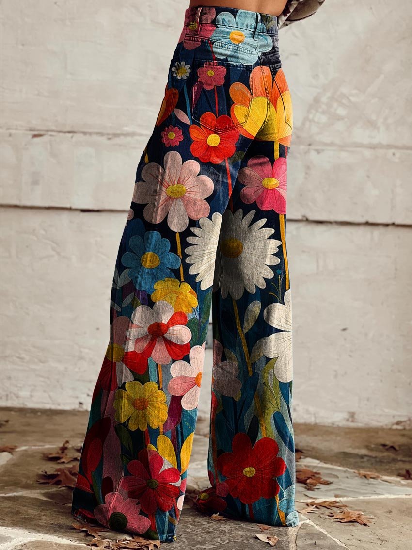 MARIANNE COLORED WIDE-LEG TROUSERS