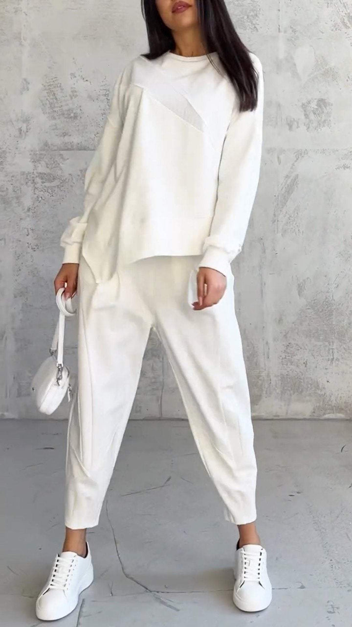 Babette | Two-piece set with crew neck and long sleeves