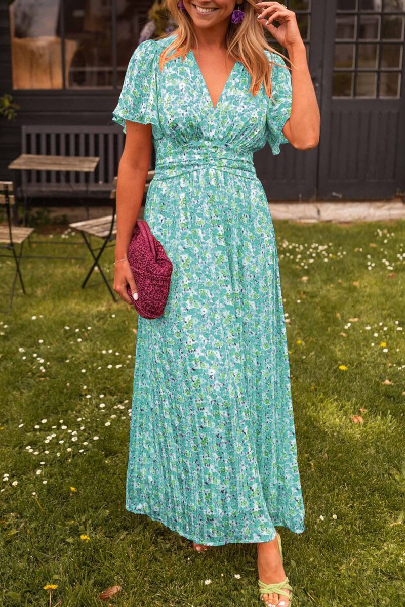 Pauline - Long dress with floral pattern