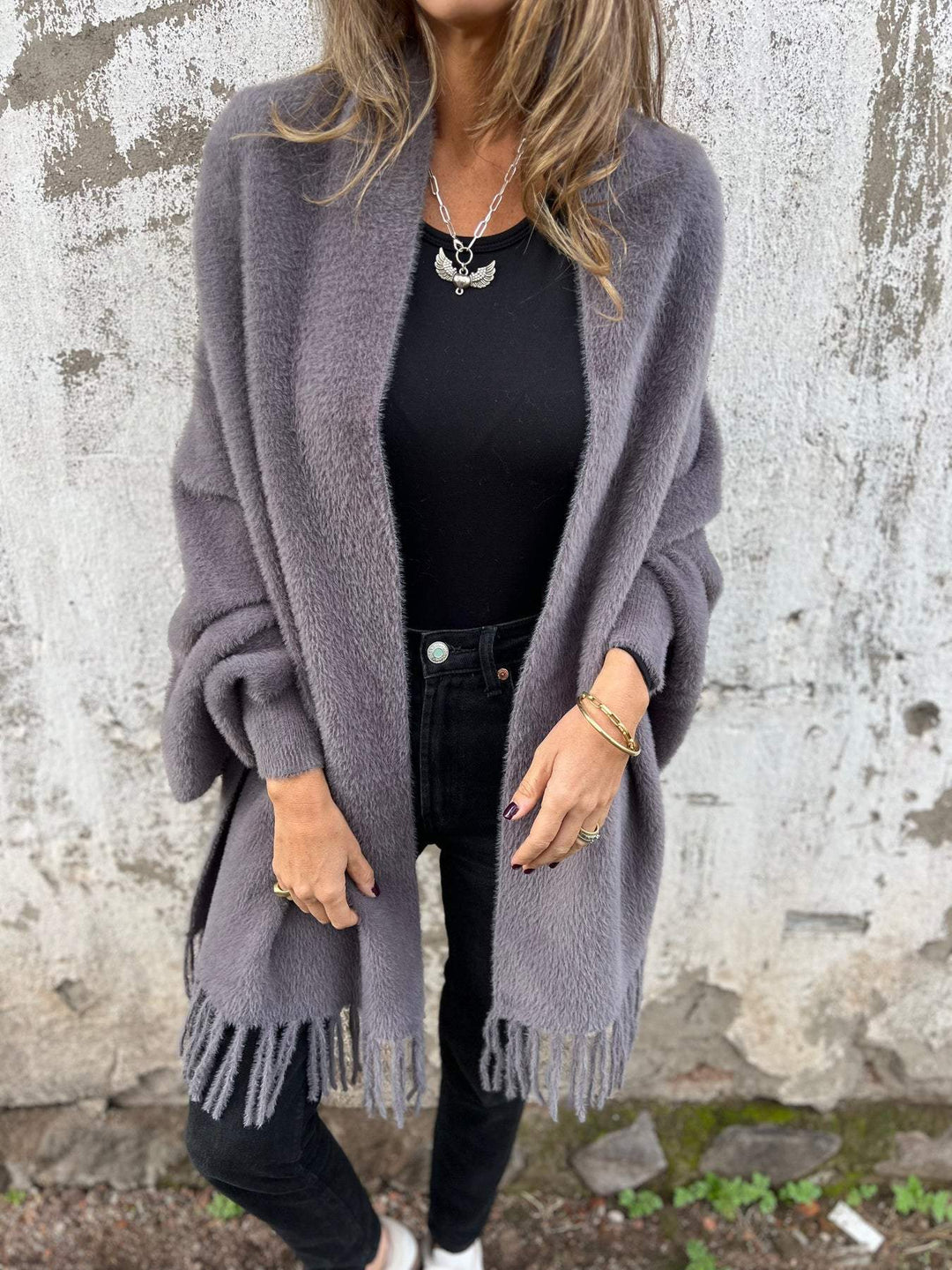 Hannah - Elegant Long-Sleeved Wrap Top