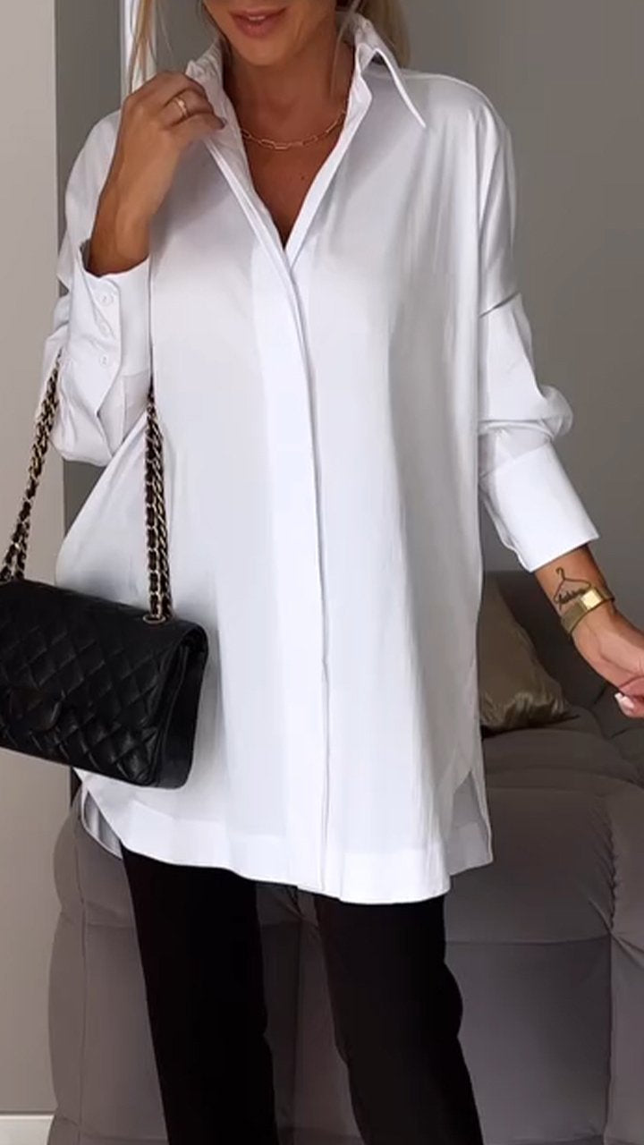 Edvige - Casual Shirt With Slit And Cuffs