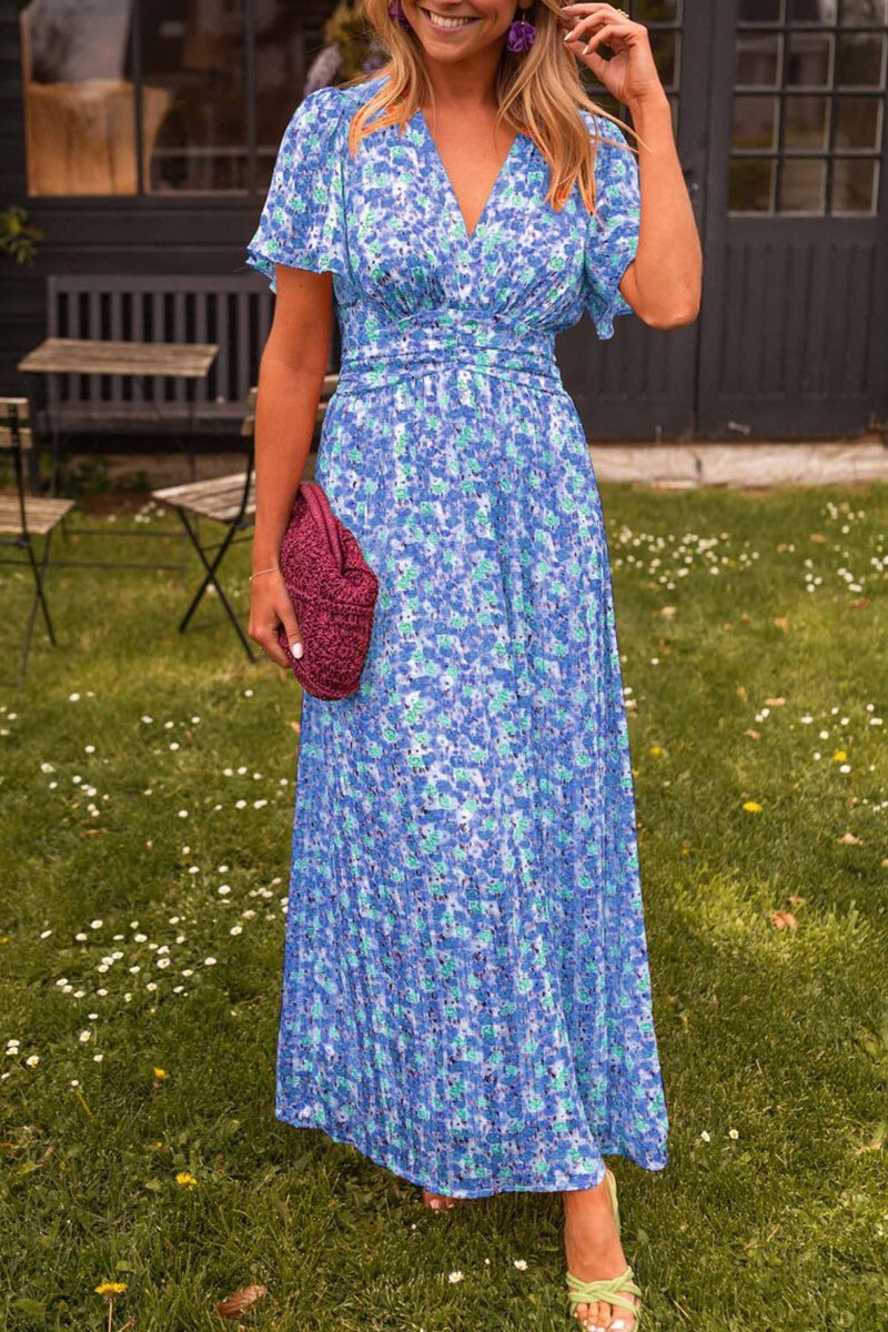 Pauline - Long dress with floral pattern