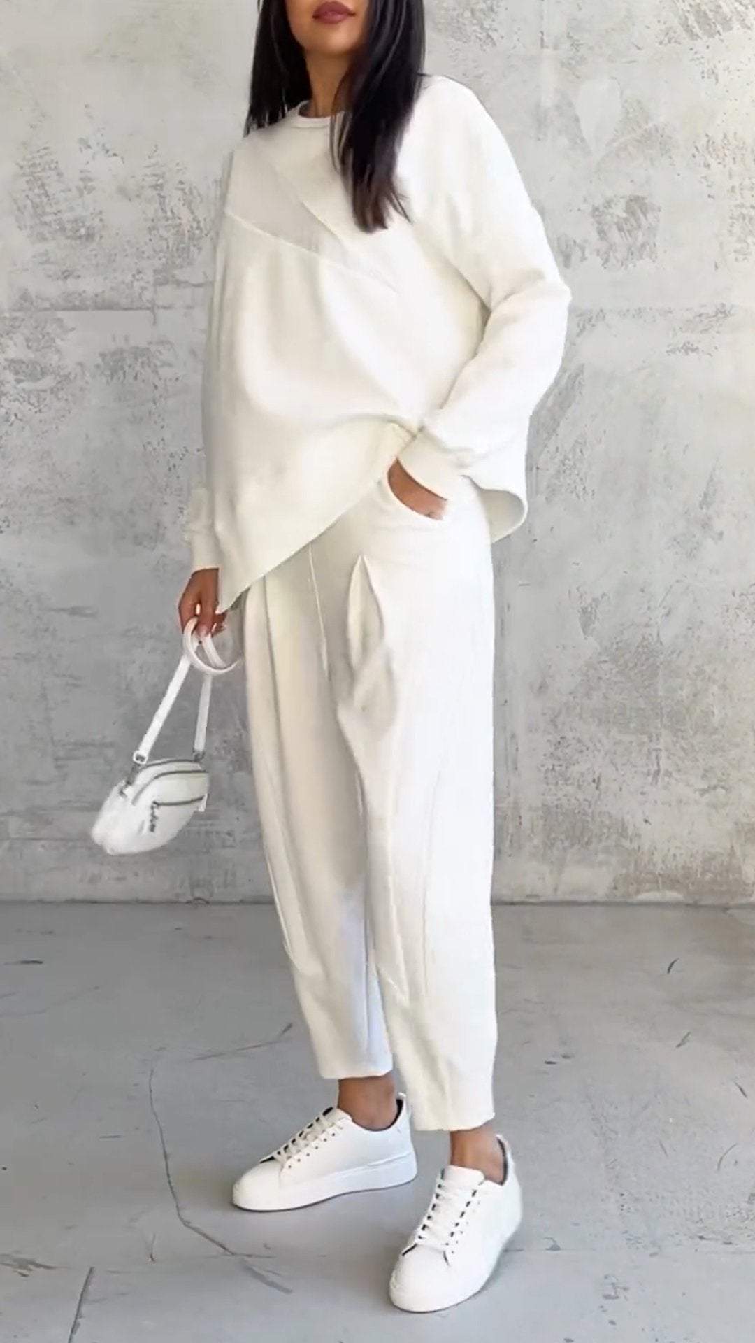 Babette | Two-piece set with crew neck and long sleeves