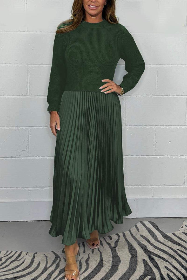 Dorotea - Long Sweater With Pleated Skirt