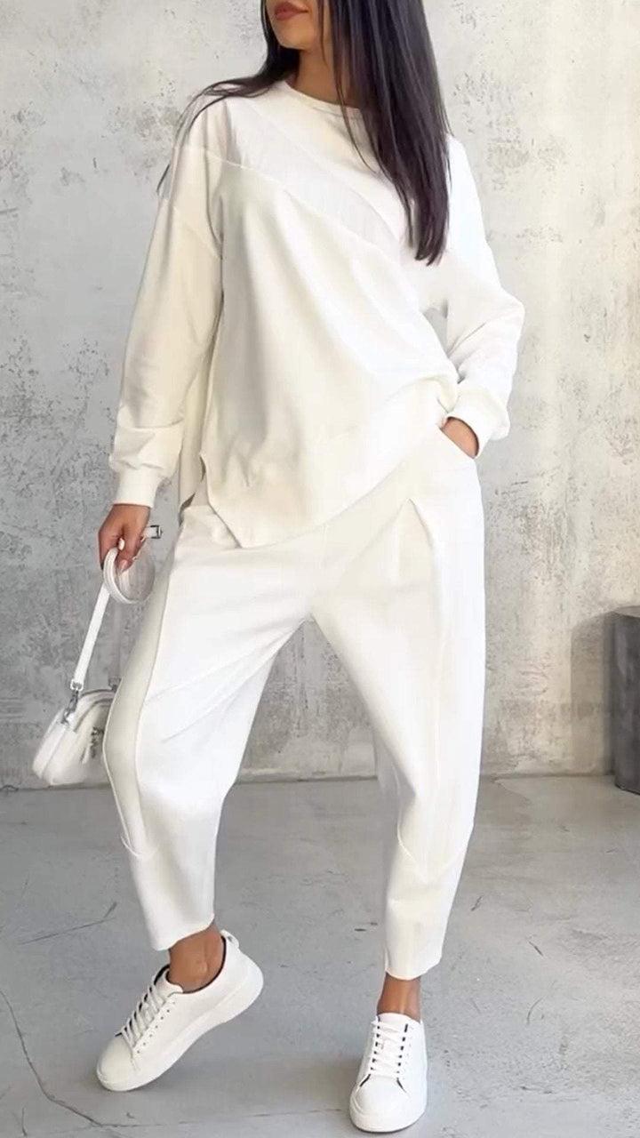 Babette | Two-piece set with crew neck and long sleeves